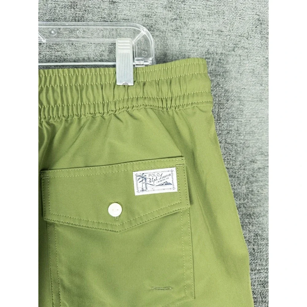 Polo Ralph Lauren Swim Trunks Shorts Mens XXL Olive Green Drawstring Preppy Beac